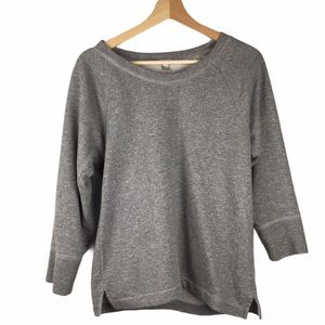 J Crew Sweatshirt Drapey Raglan Heathered Gray